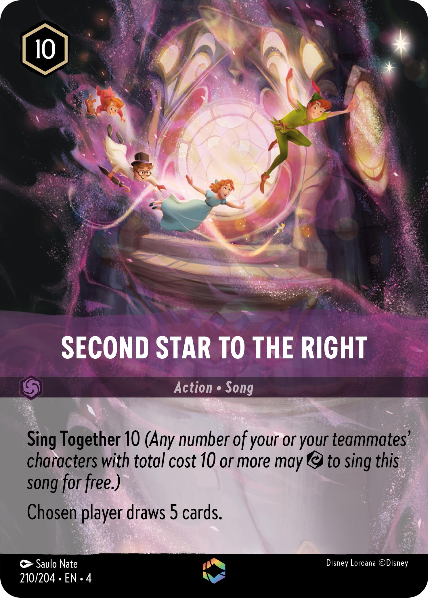 Second Star to the Right (Enchanted) (210/204) [Ursula's Return] - Disney - Card Brawlers | Quebec | Canada |