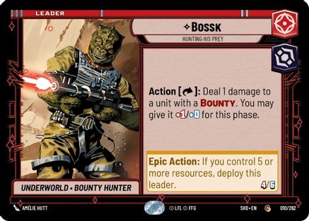 Bossk — Hunting His Prey (010/262) (010/262) [Shadows of the Galaxy] - Fantasy Flight Games - Card Brawlers | Quebec | Canada |