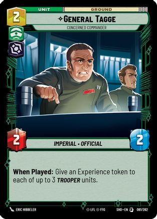 General Tagge - Concerned Commander (081/262) (081/262) [Shadows of the Galaxy] - Fantasy Flight Games - Card Brawlers | Quebec | Canada |