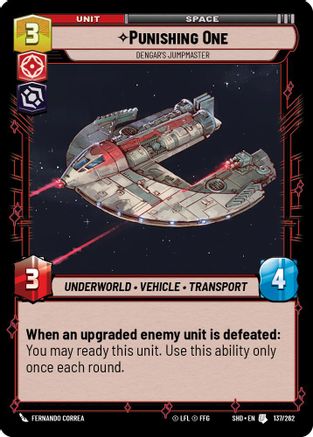 Punishing One - Dengar's Jumpmaster (137/262) (137/262) [Shadows of the Galaxy] - Fantasy Flight Games - Card Brawlers | Quebec | Canada |