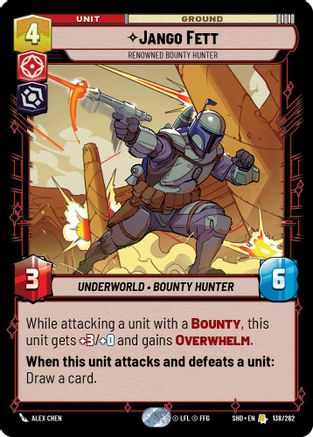 Jango Fett - Renowned Bounty Hunter (138/262) (138/262) [Shadows of the Galaxy] - Fantasy Flight Games - Card Brawlers | Quebec | Canada |