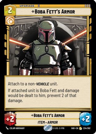 Boba Fett's Armor (224/262) (224/262) [Shadows of the Galaxy] - Fantasy Flight Games - Card Brawlers | Quebec | Canada |