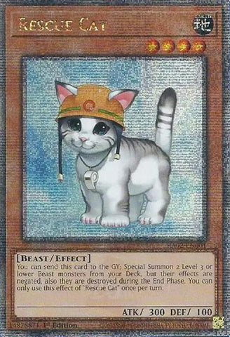 Rescue Cat (Quarter Century Secret Rare) [RA02-EN001] Quarter Century Secret Rare