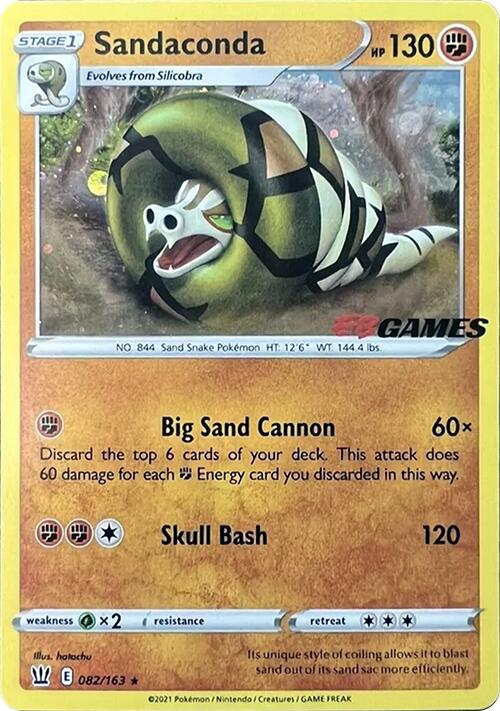Sandaconda (082/163) (EB Games Exclusive) [Sword & Shield: Battle Styles] - Pokémon - Card Brawlers | Quebec | Canada |