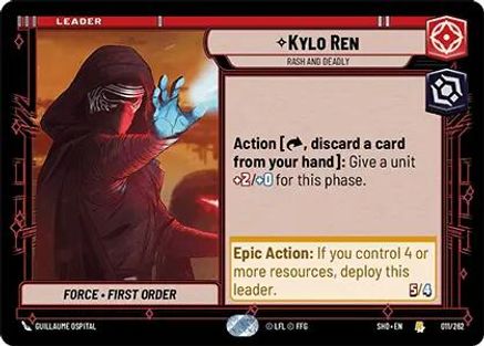 Kylo Ren - Rash and Deadly (011/262) (011/262) [Shadows of the Galaxy] - Fantasy Flight Games - Card Brawlers | Quebec | Canada |