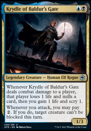Krydle of Baldur's Gate [Dungeons & Dragons: Adventures in the Forgotten Realms] - Magic: The Gathering - Card Brawlers | Quebec | Canada |