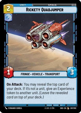 Rickety Quadjumper (057/262) (057/262) [Shadows of the Galaxy] - Fantasy Flight Games - Card Brawlers | Quebec | Canada |