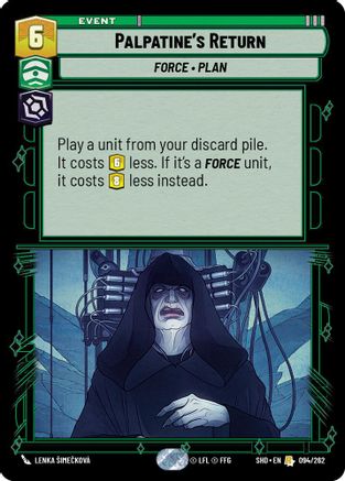 Palpatine's Return (094/262) (094/262) [Shadows of the Galaxy] - Fantasy Flight Games - Card Brawlers | Quebec | Canada |