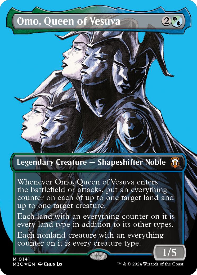 Omo, Queen of Vesuva (Borderless) (Ripple Foil) [Modern Horizons 3 Commander] - Magic: The Gathering - Card Brawlers | Quebec | Canada |