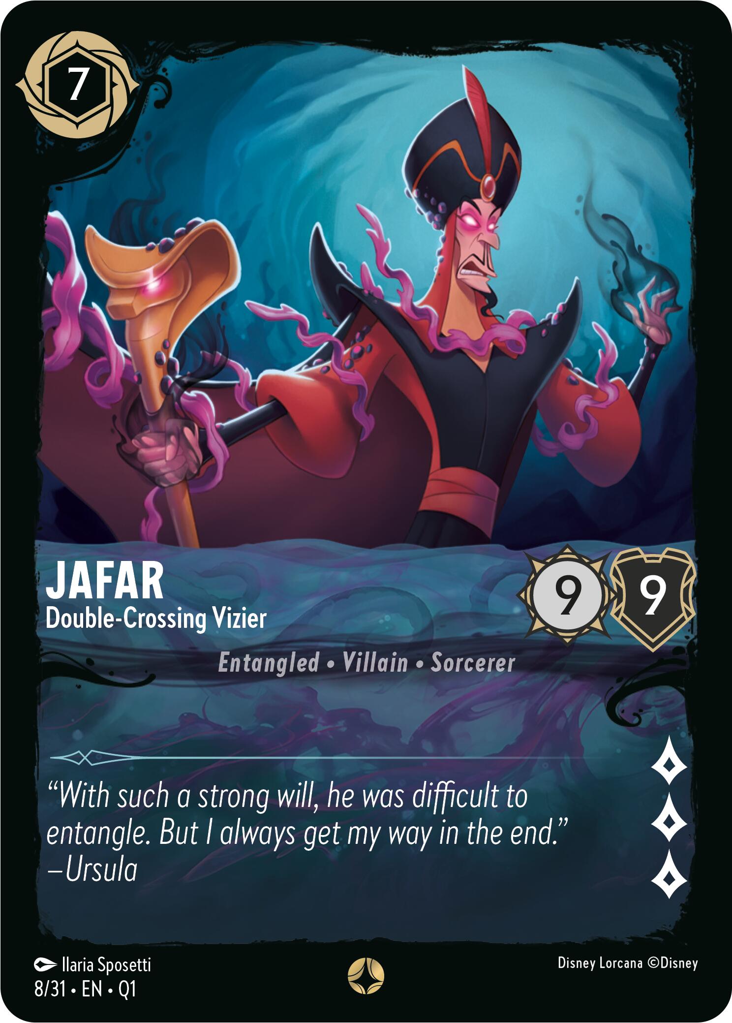 Jafar - Double-Crossing Vizier (8/31) [Illumineer's Quest: Deep Trouble] - Disney - Card Brawlers | Quebec | Canada |