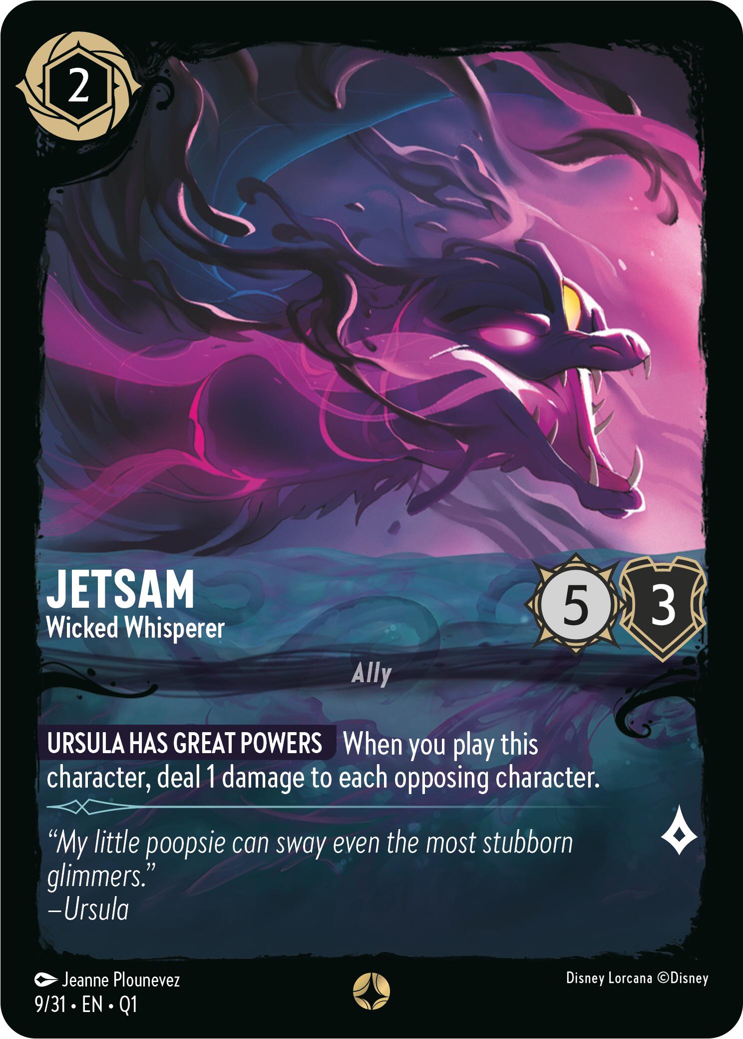 Jetsam - Wicked Whisperer (9/31) [Illumineer's Quest: Deep Trouble] - Disney - Card Brawlers | Quebec | Canada |