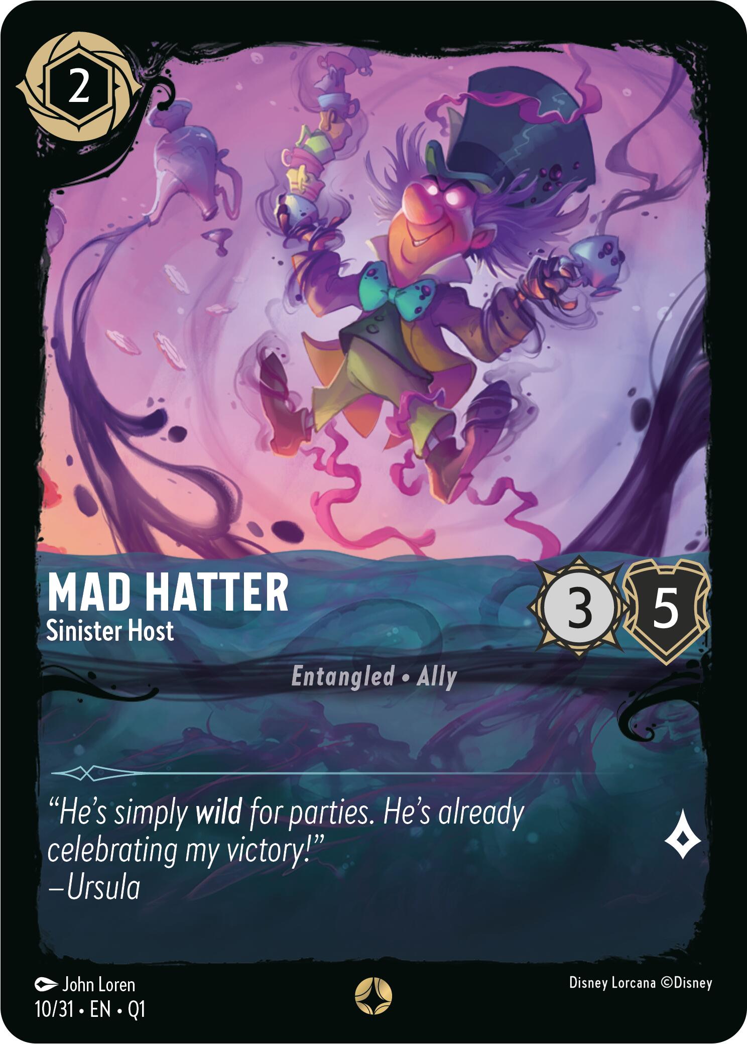 Mad Hatter - Sinister Host (10/31) [Illumineer's Quest: Deep Trouble] - Disney - Card Brawlers | Quebec | Canada |