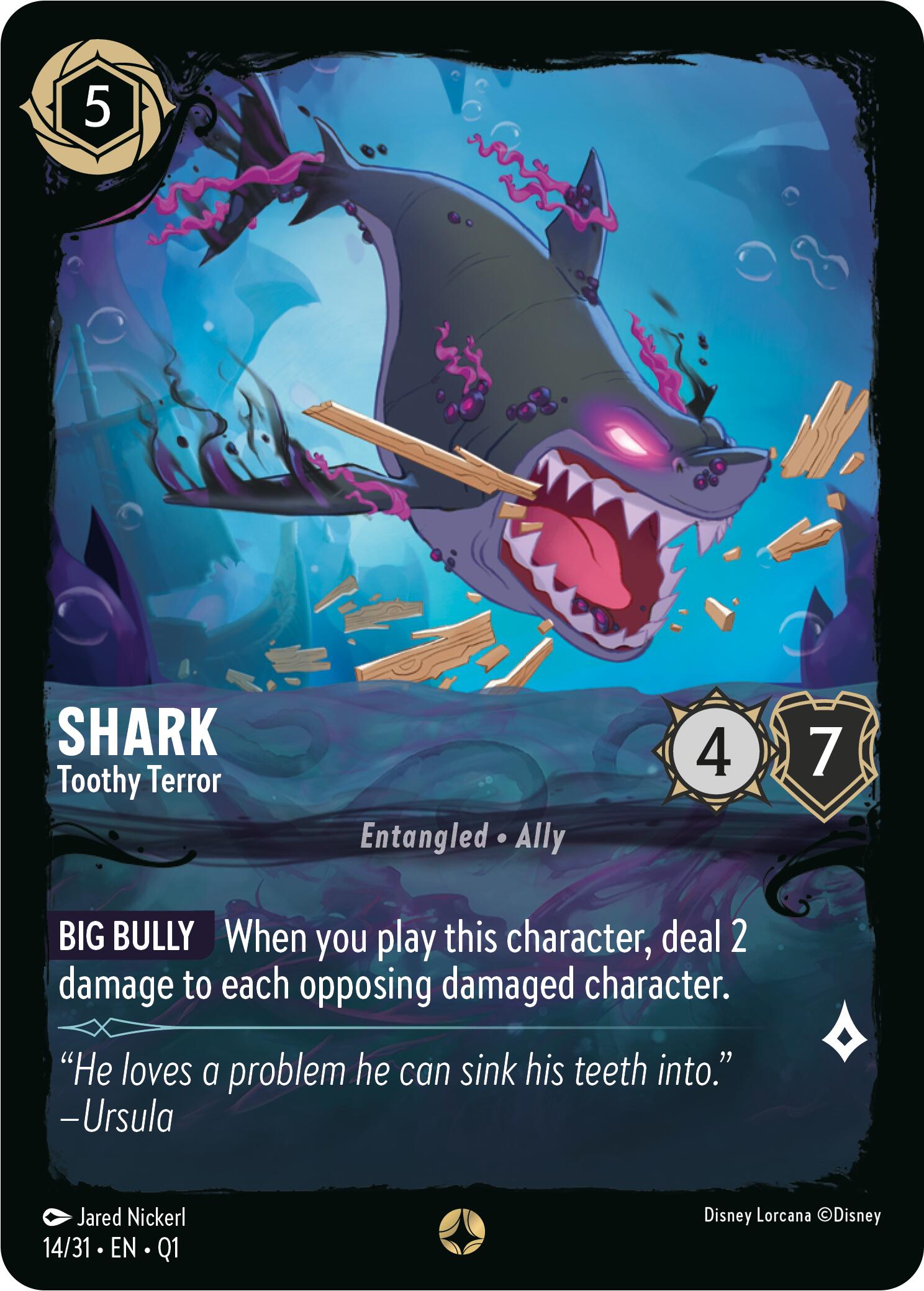 Shark - Toothy Terror (14/31) [Illumineer's Quest: Deep Trouble] - Disney - Card Brawlers | Quebec | Canada |