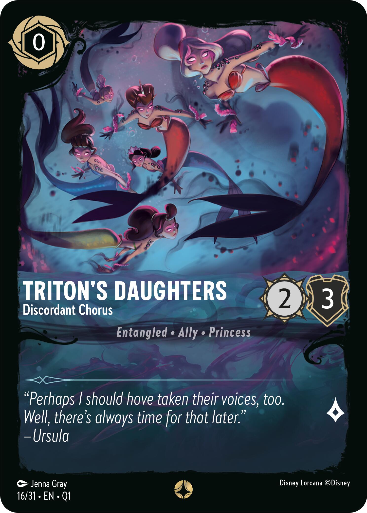 Triton's Daughters - Discordant Chorus (16/31) [Illumineer's Quest: Deep Trouble] - Disney - Card Brawlers | Quebec | Canada |