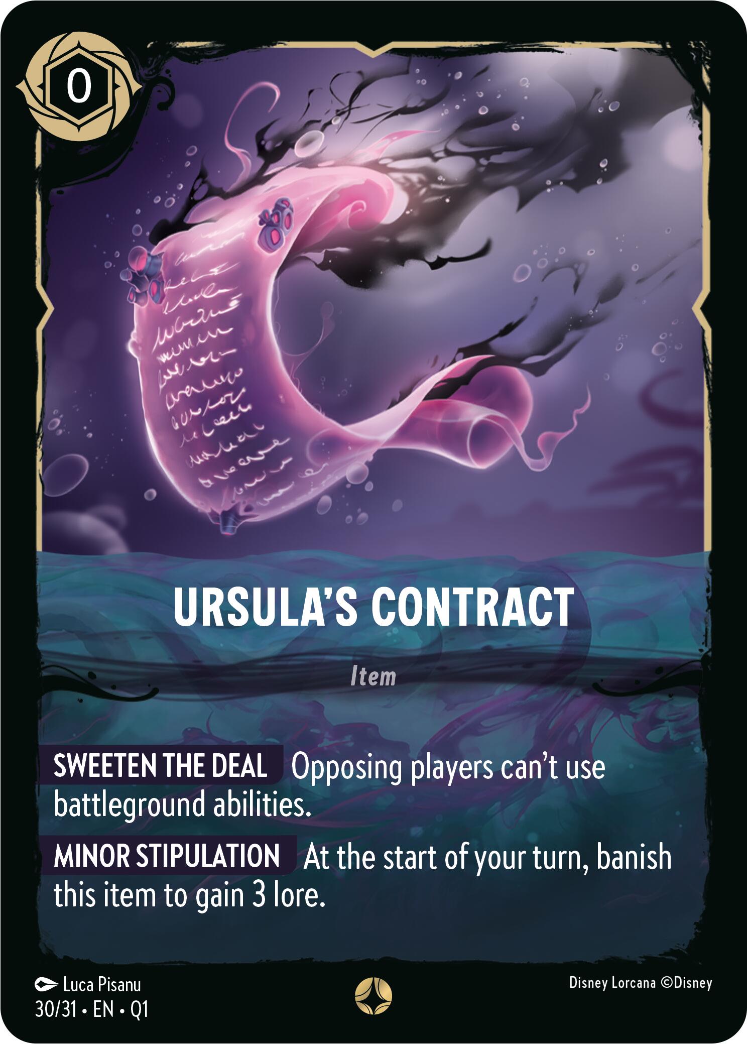Ursula's Contract (30/31) [Illumineer's Quest: Deep Trouble] - Disney - Card Brawlers | Quebec | Canada |