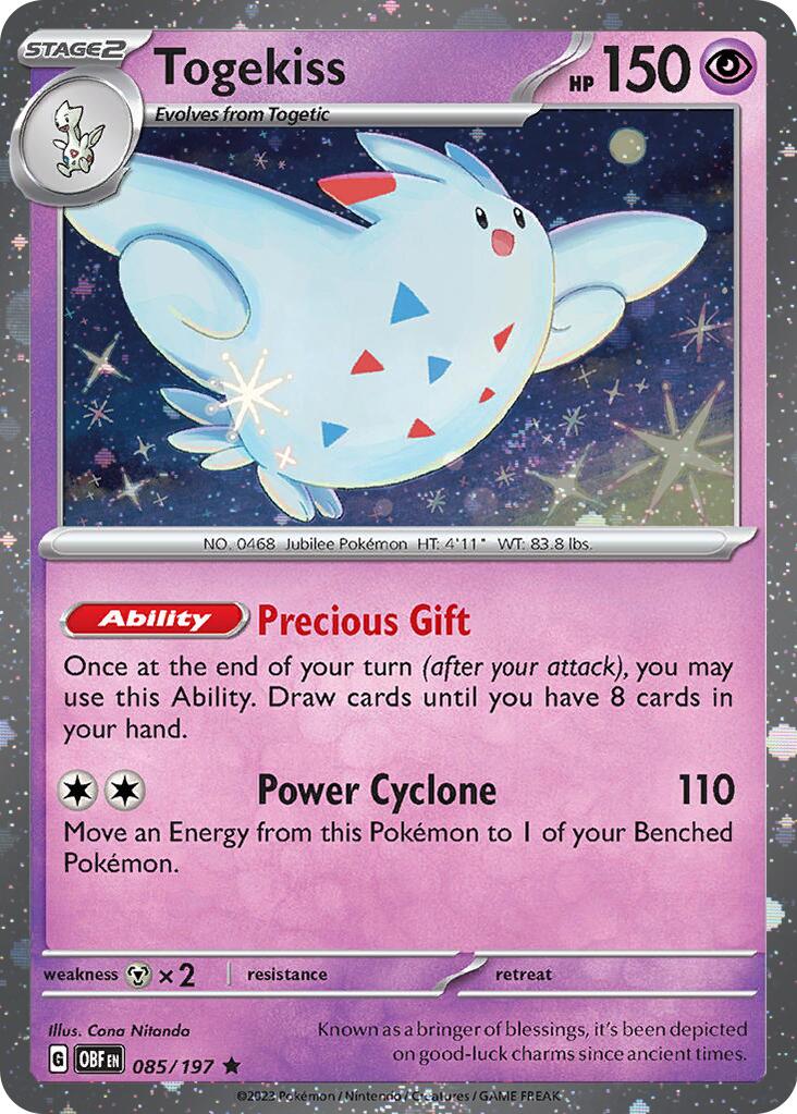 Togekiss (085/197) (Cosmos Holo) [Scarlet & Violet: Obsidian Flames] - Pokémon - Card Brawlers | Quebec | Canada |