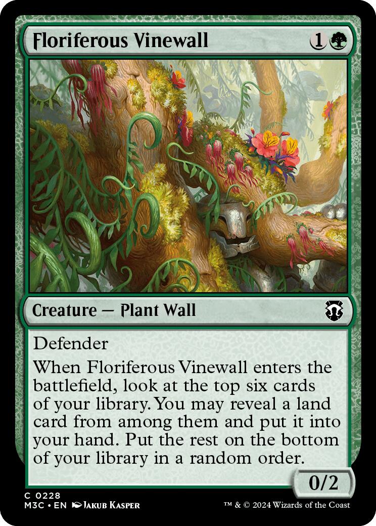 Floriferous Vinewall [Modern Horizons 3 Commander] - Magic: The Gathering - Card Brawlers | Quebec | Canada |
