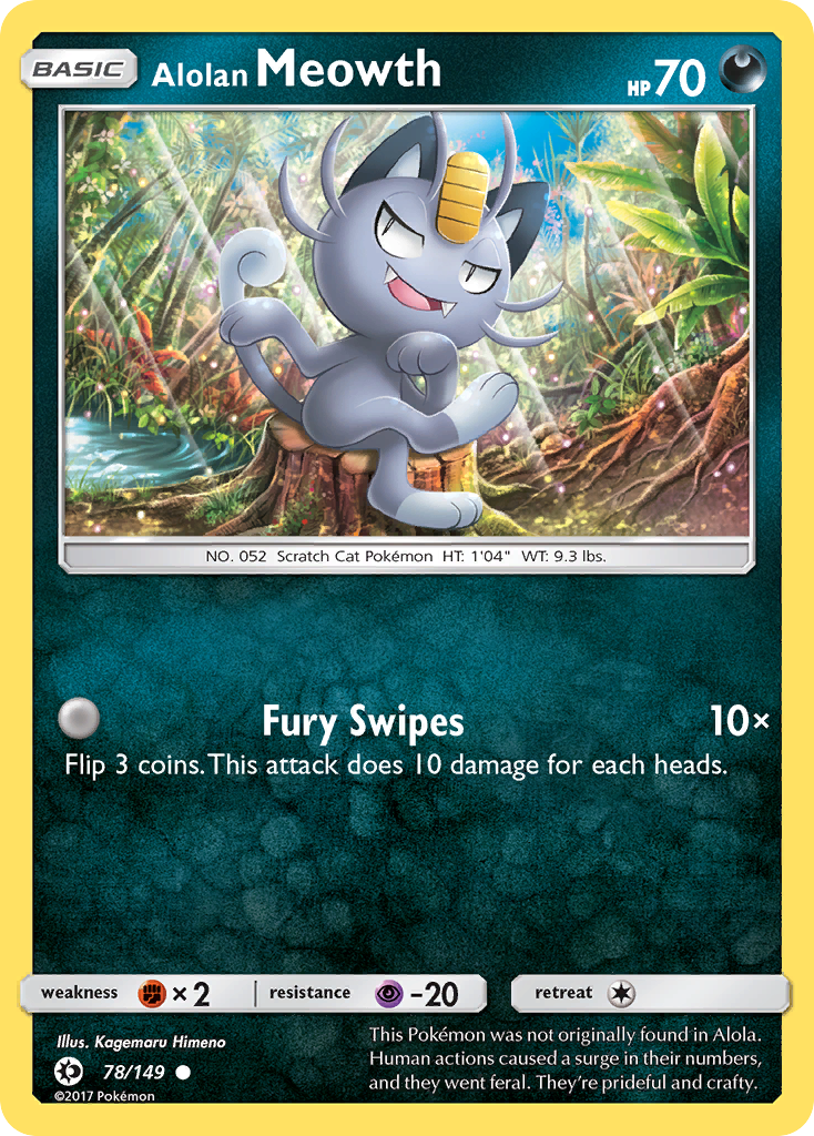 Alolan Meowth (78/149) [Sun & Moon: Base Set] - Pokémon - Card Brawlers | Quebec | Canada |