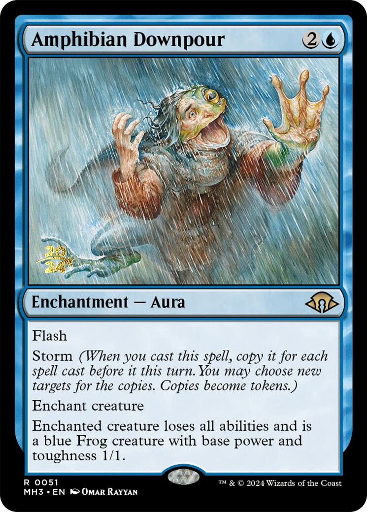 Amphibian Downpour [Modern Horizons 3 Prerelease Promos] - Magic: The Gathering - Card Brawlers | Quebec | Canada |