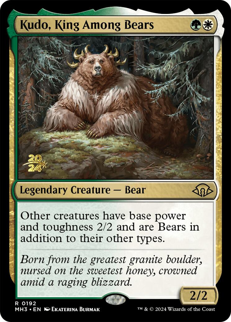 Kudo, King Among Bears [Modern Horizons 3 Prerelease Promos] - Magic: The Gathering - Card Brawlers | Quebec | Canada |
