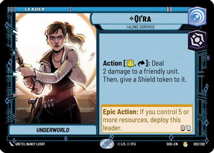 Qi'ra - I Alone Survived (002/262) (002/262) [Shadows of the Galaxy] - Fantasy Flight Games - Card Brawlers | Quebec | Canada |