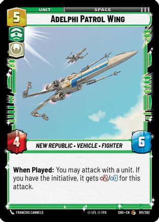 Adelphi Patrol Wing (101/262) (101/262) [Shadows of the Galaxy] - Fantasy Flight Games - Card Brawlers | Quebec | Canada |