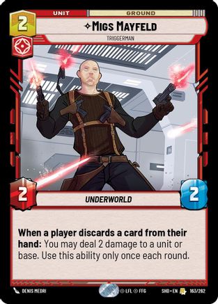 Migs Mayfeld - Triggerman (163/262) (163/262) [Shadows of the Galaxy] - Fantasy Flight Games - Card Brawlers | Quebec | Canada |