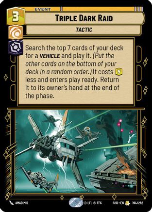 Triple Dark Raid (194/262) (194/262) [Shadows of the Galaxy] - Fantasy Flight Games - Card Brawlers | Quebec | Canada |