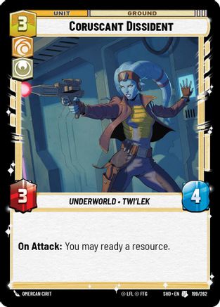 Coruscant Dissident (199/262) (199/262) [Shadows of the Galaxy] - Fantasy Flight Games - Card Brawlers | Quebec | Canada |