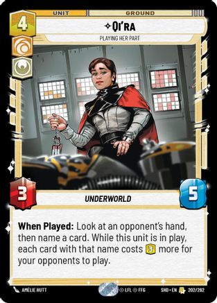 Qi'ra - Playing Her Part (202/262) (202/262) [Shadows of the Galaxy] - Fantasy Flight Games - Card Brawlers | Quebec | Canada |