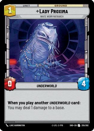Lady Proxima - White Worm Matriarch (255/262) (255/262) [Shadows of the Galaxy] - Fantasy Flight Games - Card Brawlers | Quebec | Canada |