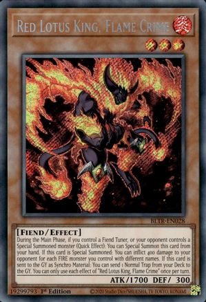 Red Lotus King, Flame Crime [BLTR-EN028] Secret Rare - Yu-Gi-Oh! - Card Brawlers | Quebec | Canada |