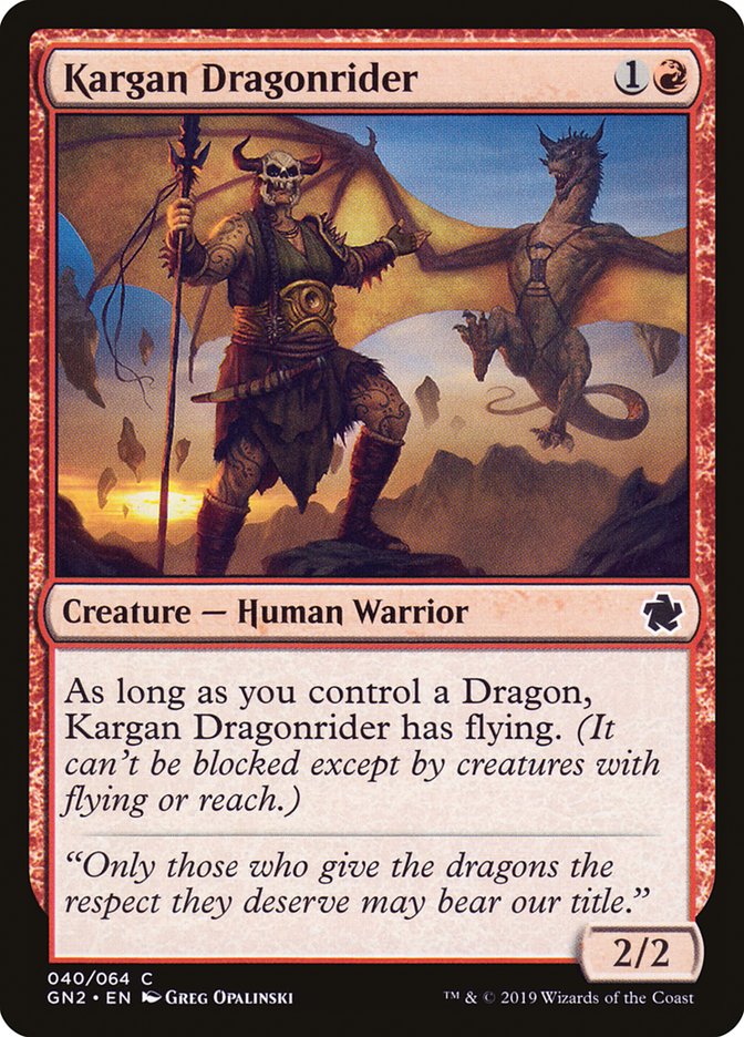 Kargan Dragonrider [Game Night 2019] - Magic: The Gathering - Card Brawlers | Quebec | Canada |