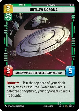 Outlaw Corona (116/262) (116/262) [Shadows of the Galaxy] - Fantasy Flight Games - Card Brawlers | Quebec | Canada |