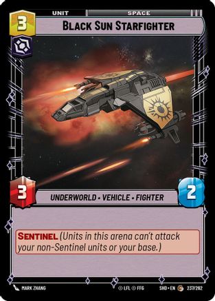 Black Sun Starfighter (237/262) (237/262) [Shadows of the Galaxy] - Fantasy Flight Games - Card Brawlers | Quebec | Canada |