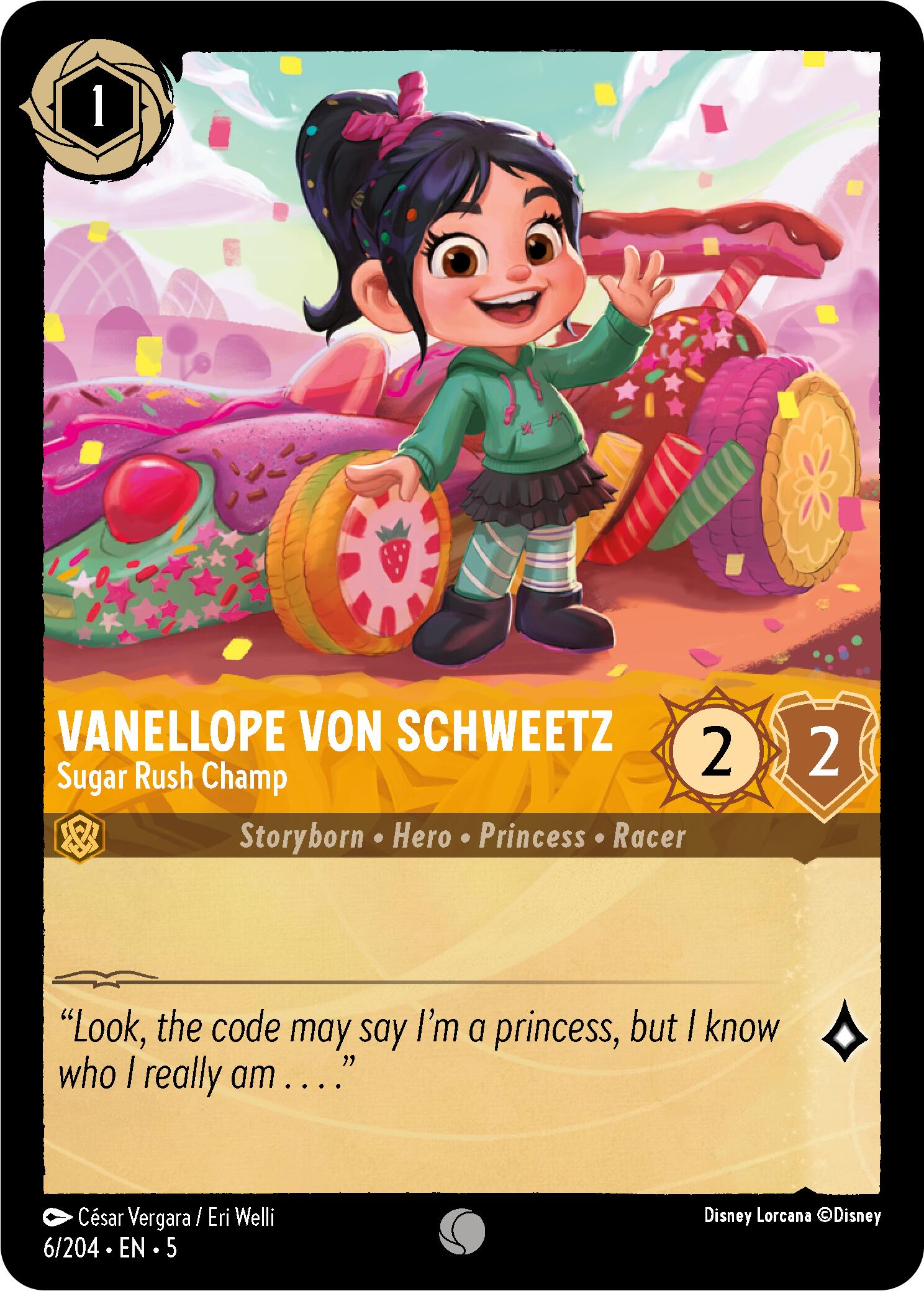 Vanellope von Schweetz - Sugar Rush Champ (6/204) [Shimmering Skies] - Disney - Card Brawlers | Quebec | Canada |