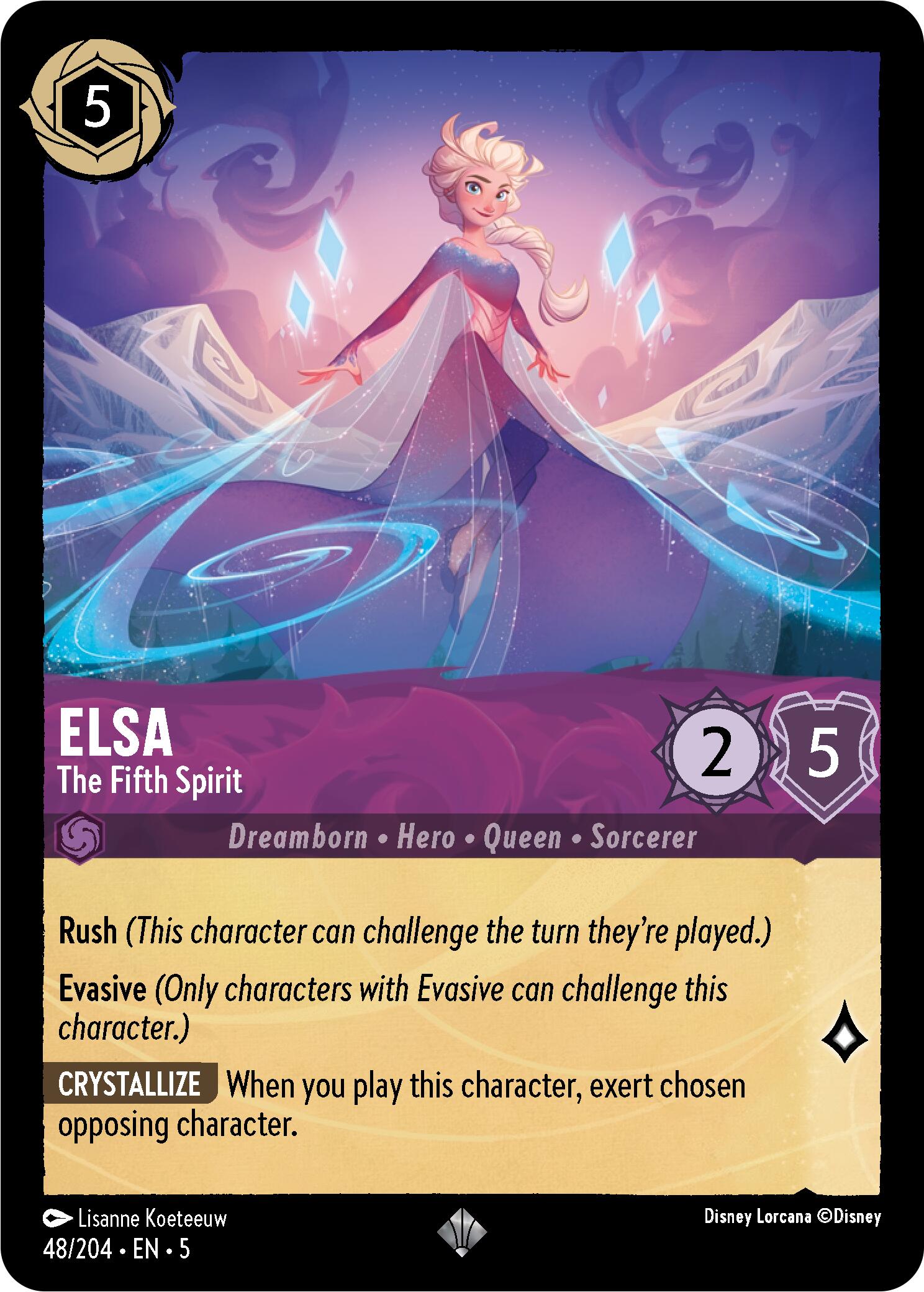 Elsa - The Fifth Spirit (48/204) [Shimmering Skies] - Disney - Card Brawlers | Quebec | Canada |