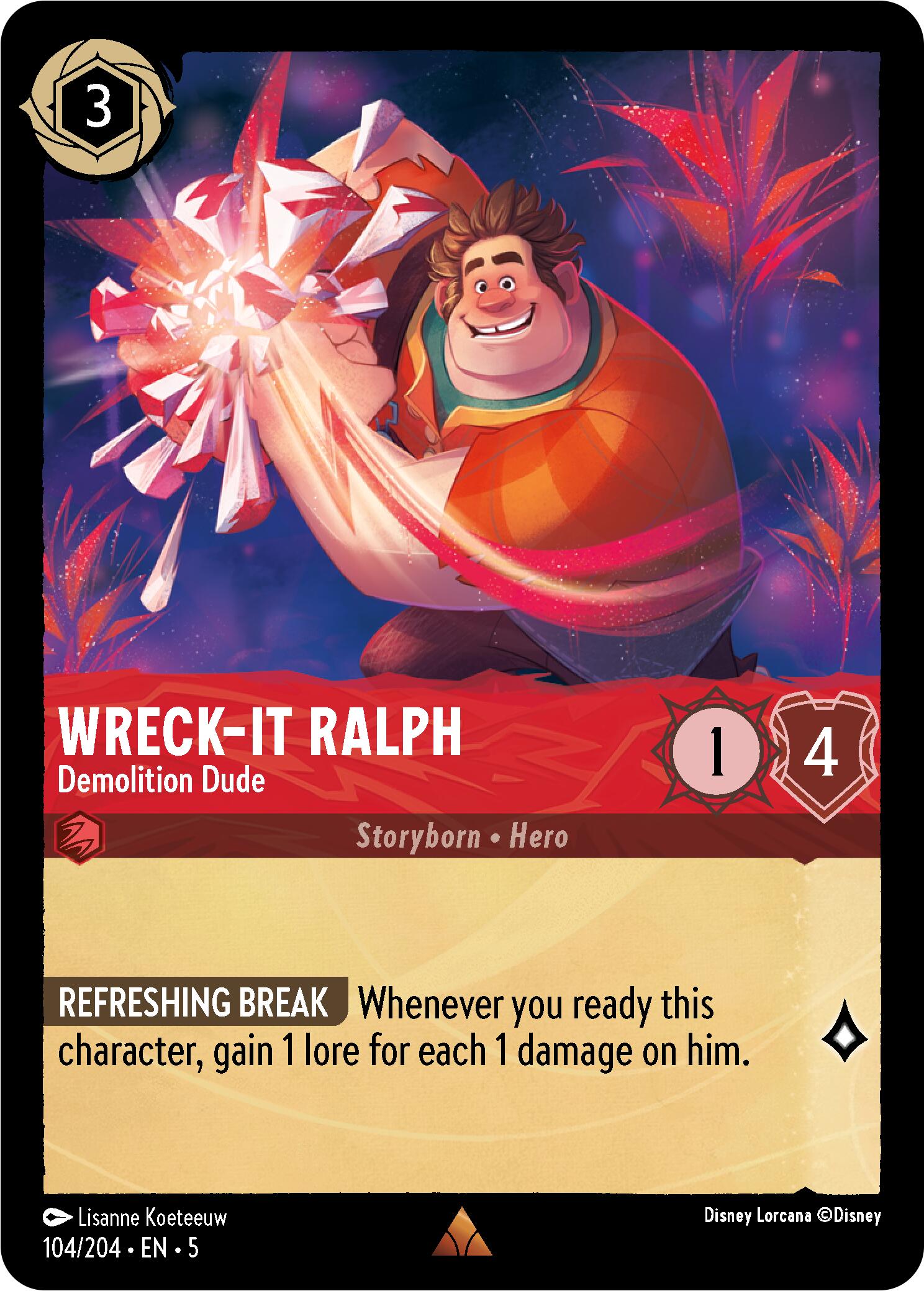 Wreck-It Ralph - Demolition Dude (104/204) [Shimmering Skies] - Disney - Card Brawlers | Quebec | Canada |