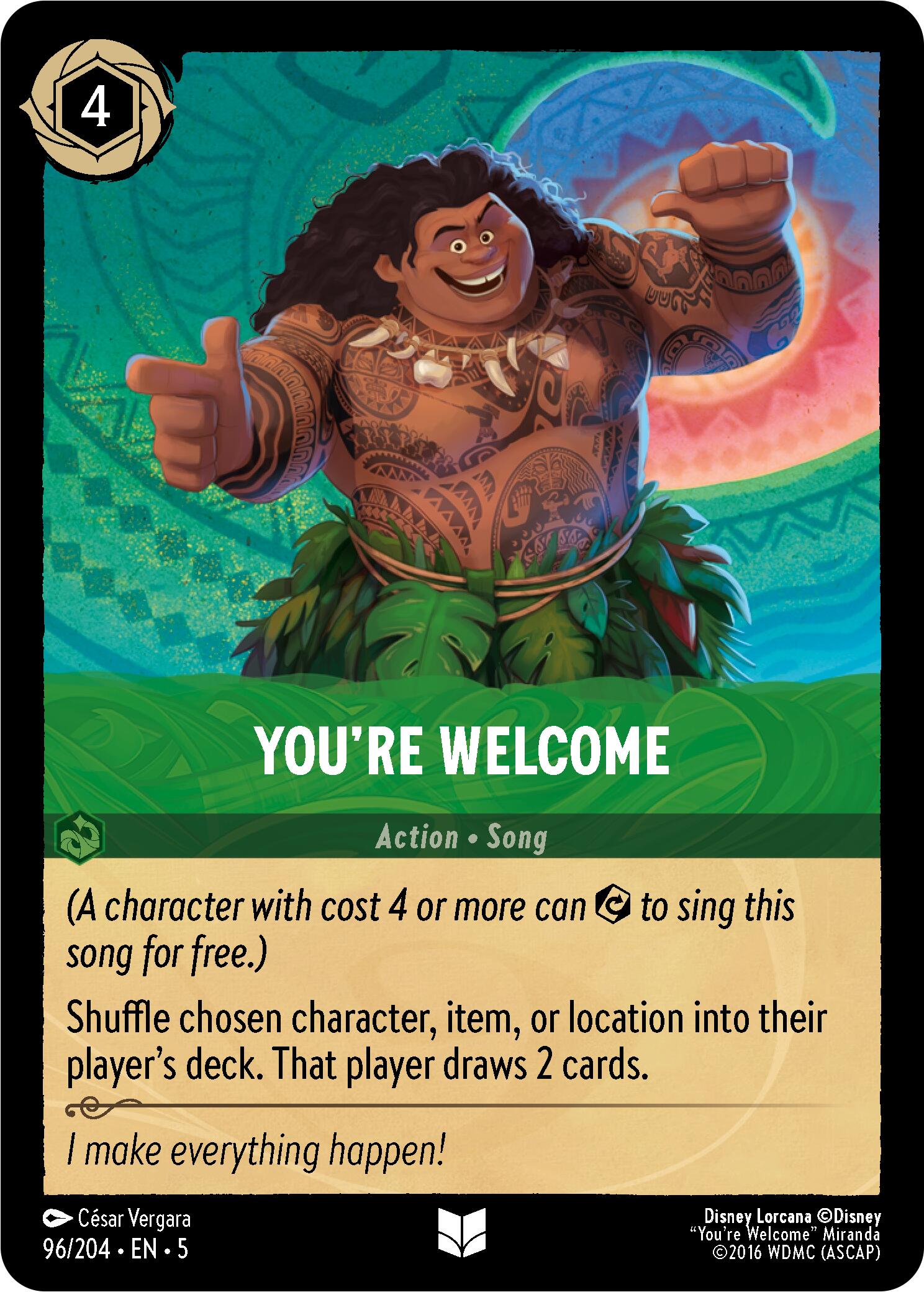 You're Welcome (96/204) [Shimmering Skies] - Disney - Card Brawlers | Quebec | Canada |