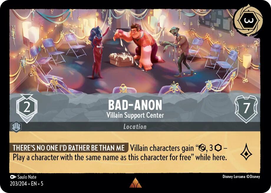 Bad-Anon - Villain Support Center (203/204) [Shimmering Skies] - Disney - Card Brawlers | Quebec | Canada |