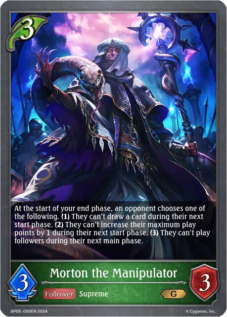 Morton the Manipulator (BP05-006EN) [Omens Eternal] - Bushiroad - Card Brawlers | Quebec | Canada |
