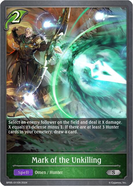Mark of the Unkilling (BP05-011EN) [Omens Eternal] - Bushiroad - Card Brawlers | Quebec | Canada |