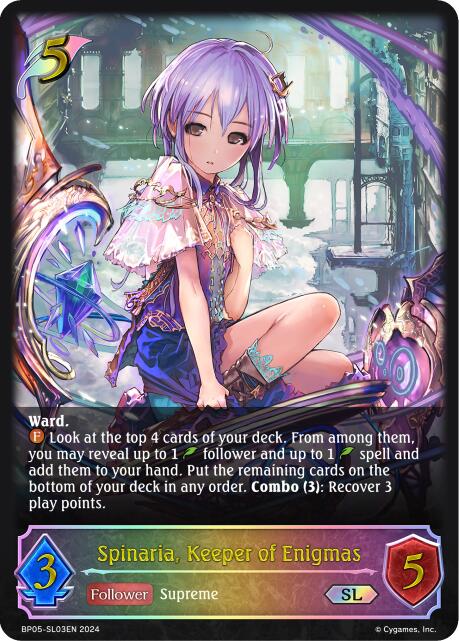 Spinaria, Keeper of Enigmas (BP05-SL03EN) [Omens Eternal] - Bushiroad - Card Brawlers | Quebec | Canada |