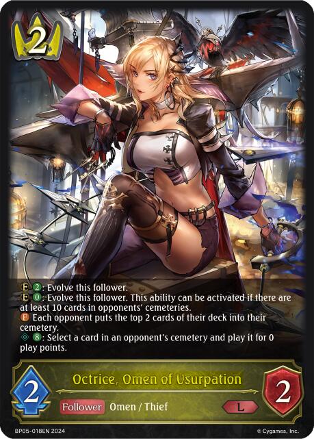 Octrice, Omen of Usurpation (BP05-018EN) [Omens Eternal] - Bushiroad - Card Brawlers | Quebec | Canada |