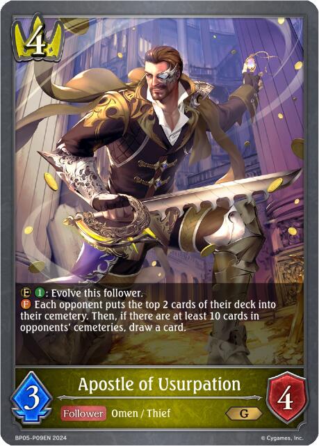 Apostle of Usurpation (Foil) (BP05-P09EN) [Omens Eternal] - Bushiroad - Card Brawlers | Quebec | Canada |