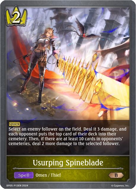 Usurping Spineblade (Foil) (BP05-P13EN) [Omens Eternal] - Bushiroad - Card Brawlers | Quebec | Canada |