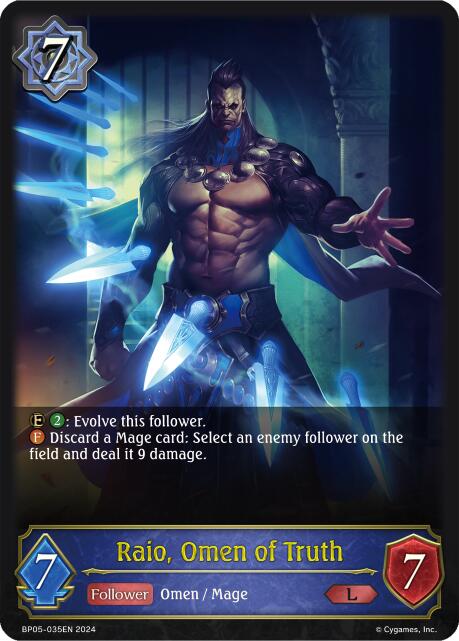 Raio, Omen of Truth (BP05-035EN) [Omens Eternal] - Bushiroad - Card Brawlers | Quebec | Canada |