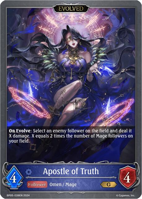 Apostle of Truth (Evolved) (BP05-039EN) [Omens Eternal] - Bushiroad - Card Brawlers | Quebec | Canada |