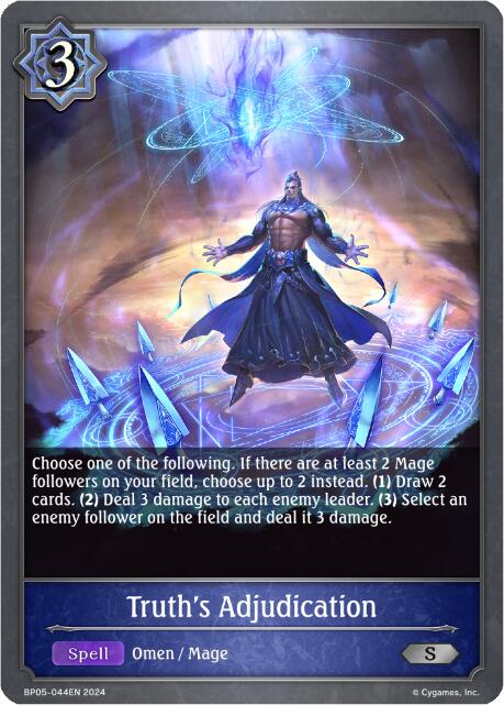 Truth's Adjudication (BP05-044EN) [Omens Eternal] - Bushiroad - Card Brawlers | Quebec | Canada |