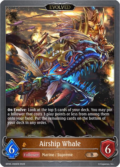 Airship Whale (Evolved) (BP05-066EN) [Omens Eternal] - Bushiroad - Card Brawlers | Quebec | Canada |
